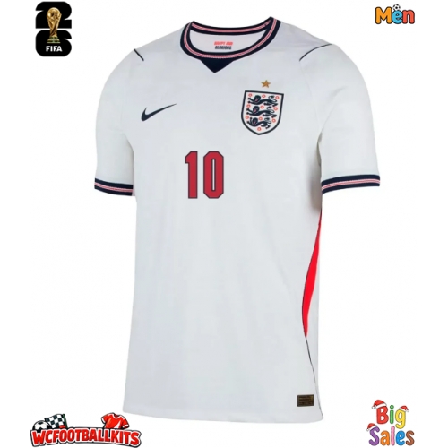 England Jude Bellingham #10 Replica Home Stadium Shirt World Cup 2026 Short Sleeve